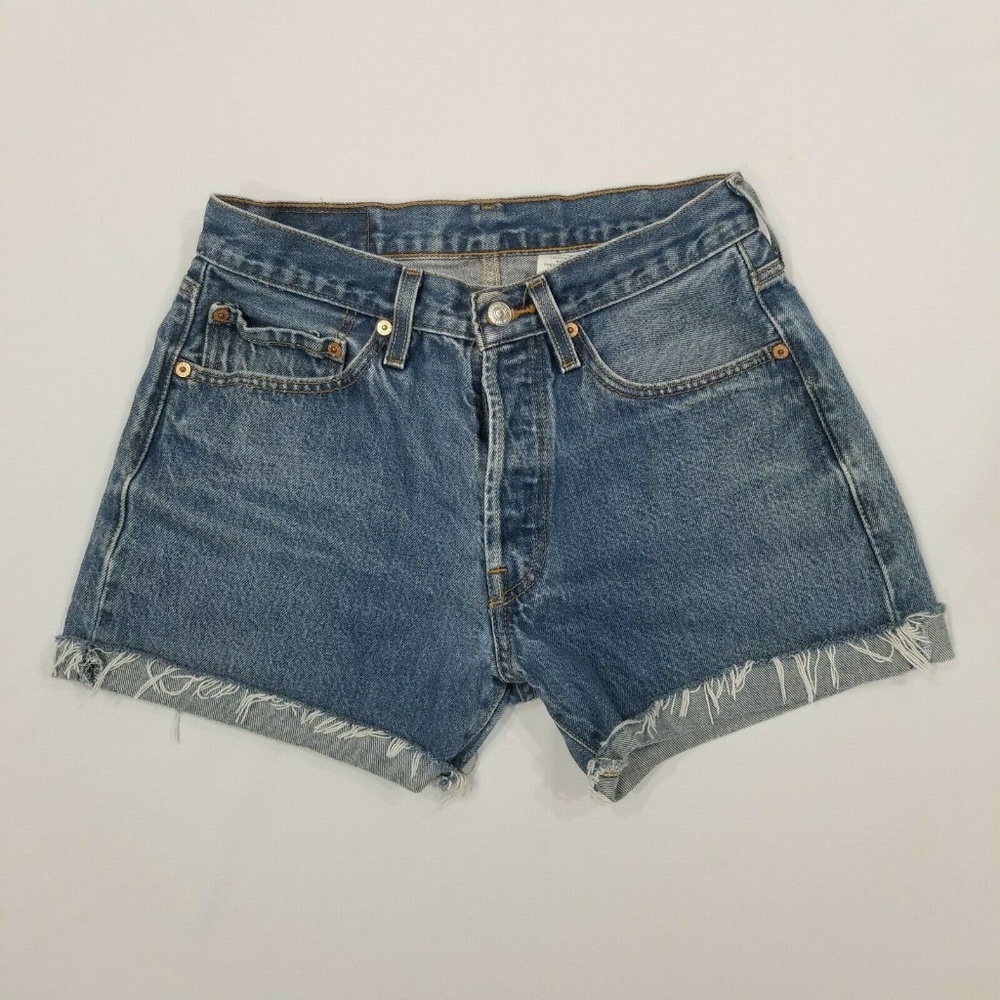 Levi's 501 Shorts Button Fly Cutoff Jean Denim